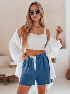 Pantaloni scurți pentru doamne DSTREET HOT VIBE SY0440 ALBASTRU