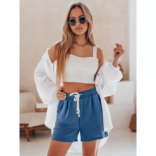  Pantaloni scurți pentru doamne DSTREET HOT VIBE SY0440 ALBASTRU 