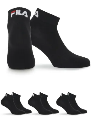 Șosete FILA QUARTER 3-PACK F9300 BLACK