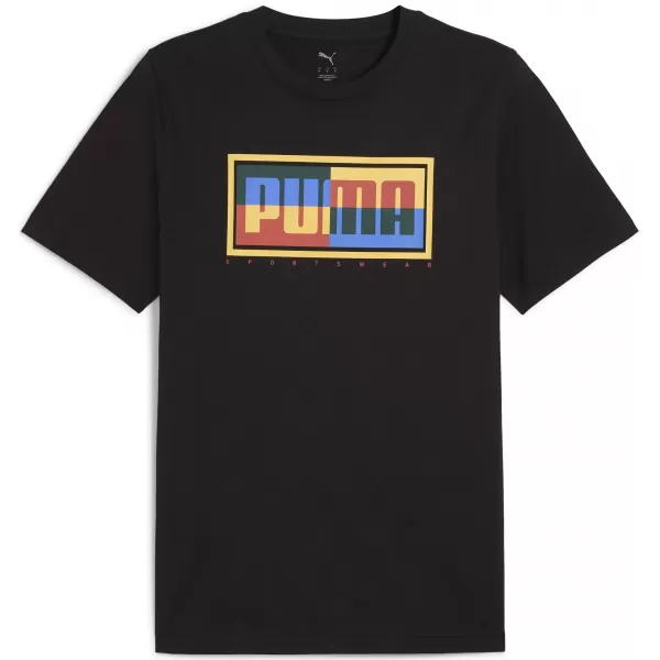  Tricou bărbătesc PUMA GRAPHICS BOX TEE 684827_01 PUMA NEGRU 