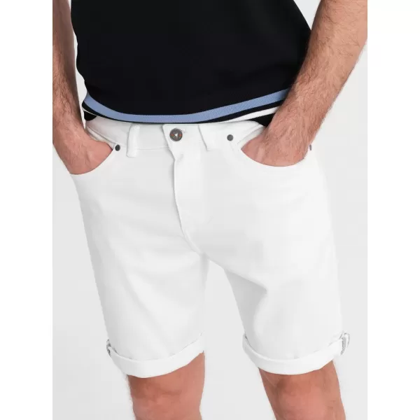  Pantaloni scurți pentru bărbați OMBRE OM-SRDS-0162 ALB 