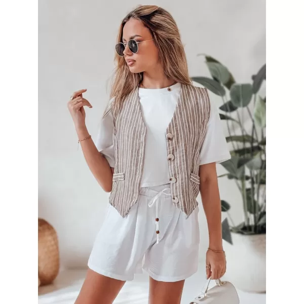  Pantaloni scurți pentru doamne DSTREET SUMMER TRIP SY0438 ALB 