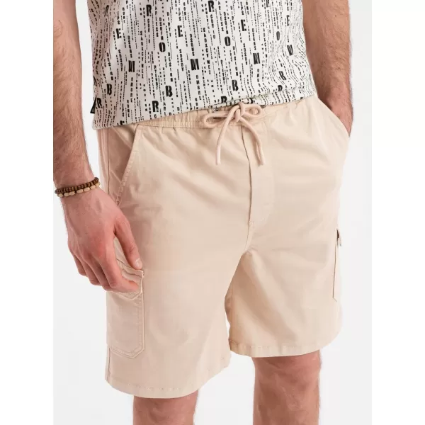  Pantaloni scurți pentru bărbați OMBRE OM-SRCG-0190 BEJ 