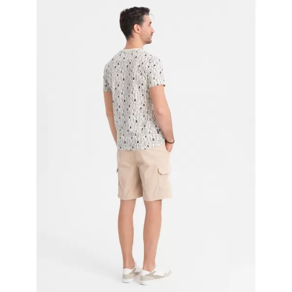  Pantaloni scurți pentru bărbați OMBRE OM-SRCG-0190 BEJ 