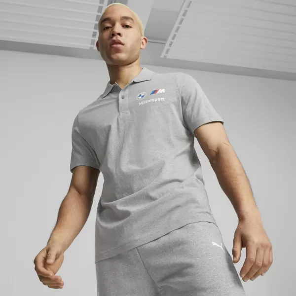  Mens t -thirt cu guler PUMA BMW MMS ESS POLO 621312_03 HEATHER GRI MEDIU 