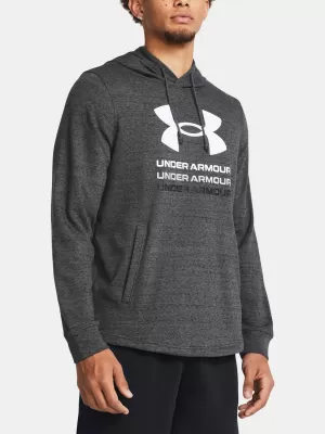 Hanorac pentru bărbați UNDER ARMOUR RIVAL TERRY GRAPHIC HOOD 1386047-025 GRI