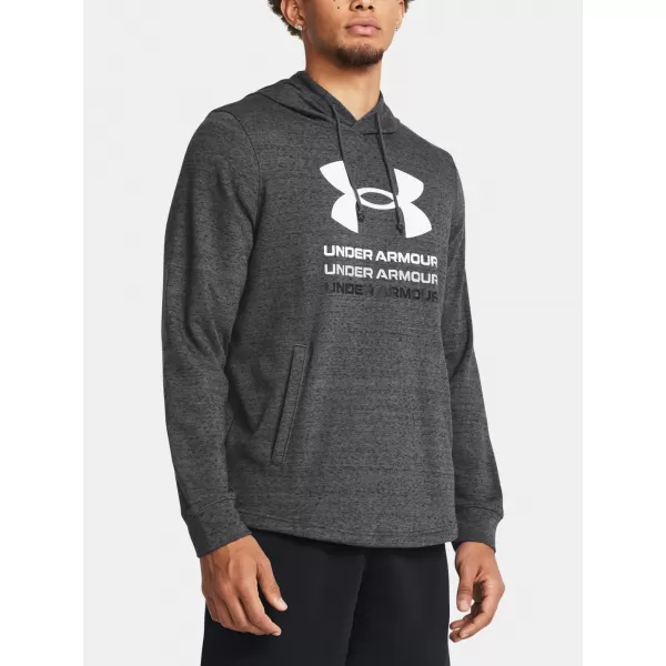  Hanorac pentru bărbați UNDER ARMOUR RIVAL TERRY GRAPHIC HOOD 1386047-025 GRI 