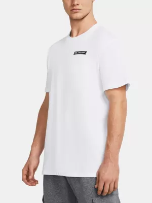 Tricou pentru bărbați UNDER ARMOUR HW ARMOUR LABEL SS 1382831-100 ALB