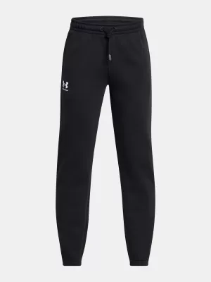 Pantaloni de trening pentru băieți UNDER ARMOUR B ICON FLC JOGGER TAPING 1390294-001 NEGRU