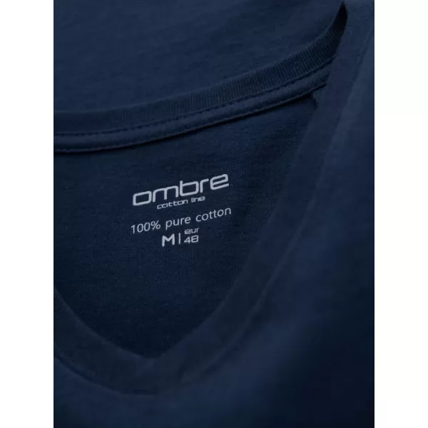  Cămaşă OMBRE OM-TSBS-0237 ALBASTRU MARIN 