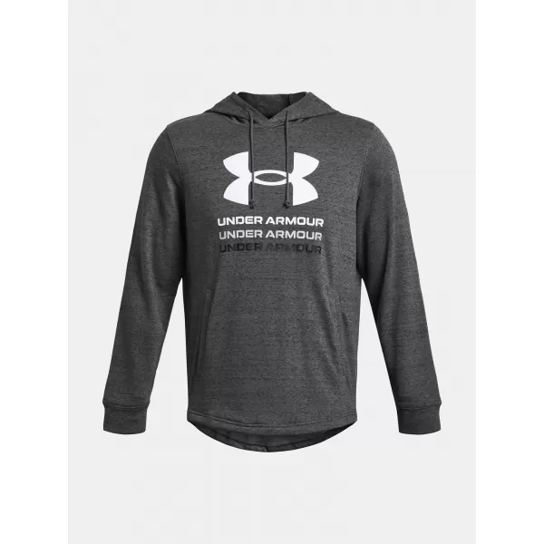  Hanorac pentru bărbați UNDER ARMOUR RIVAL TERRY GRAPHIC HOOD 1386047-025 GRI 