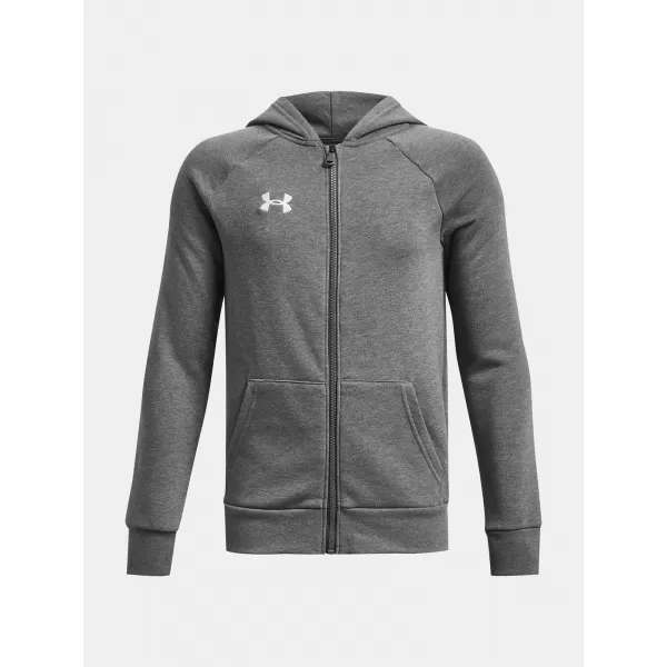  Hanorac pentru băiat UNDER ARMOUR RIVAL FLEECE FZ HOODIE 1379794-025 GRI 