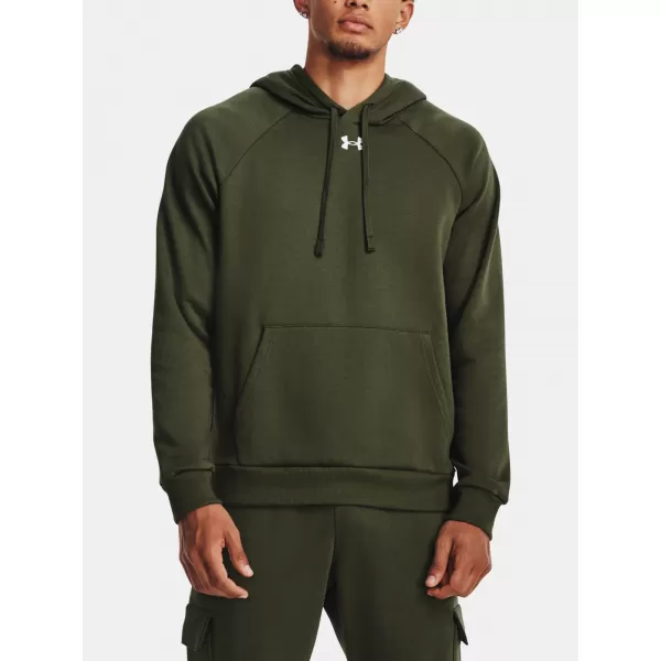  Hanorac pentru bărbați UNDER ARMOUR RIVAL FLEECE HOODIE 1379757-390 VERDE 