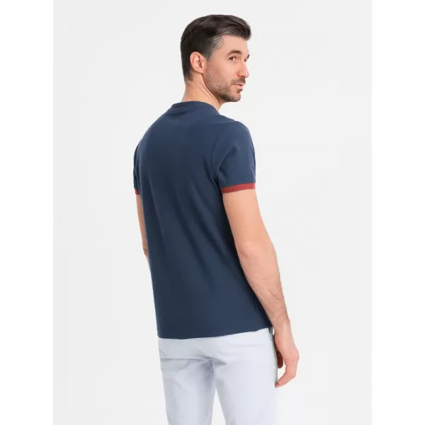  Cămaşă OMBRE OM-TSCT-0198 ALBASTRU MARIN 