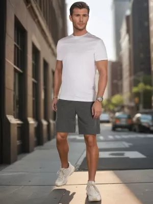 Pantaloni scurţi DSTREET SX2484 GRI ÎNCHIS