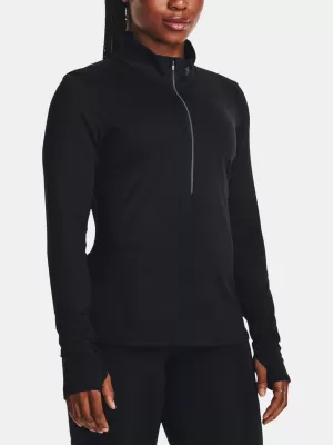 Tricou pentru femei UNDER ARMOUR QUALIFIER RUN 1/2 ZIP 1379349-001 NEGRU