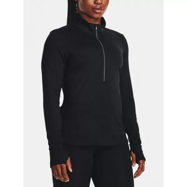  Tricou pentru femei UNDER ARMOUR QUALIFIER RUN 1/2 ZIP 1379349-001 NEGRU 