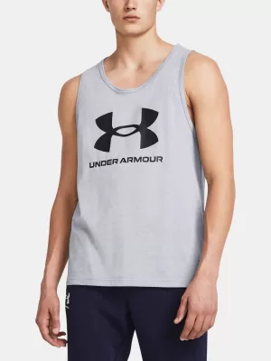 Maiou bărbătesc UNDER ARMOUR SPORTSTYLE LOGO TANK 1382883-035 GRI