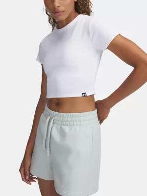 Tricou pentru femei UNDER ARMOUR RIVAL RIB BABY TEE 6000264-100 ALB