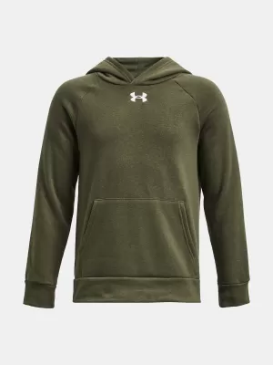 Hanorac pentru băiat UNDER ARMOUR RIVAL FLEECE HOODIE 1379792-390 VERDE