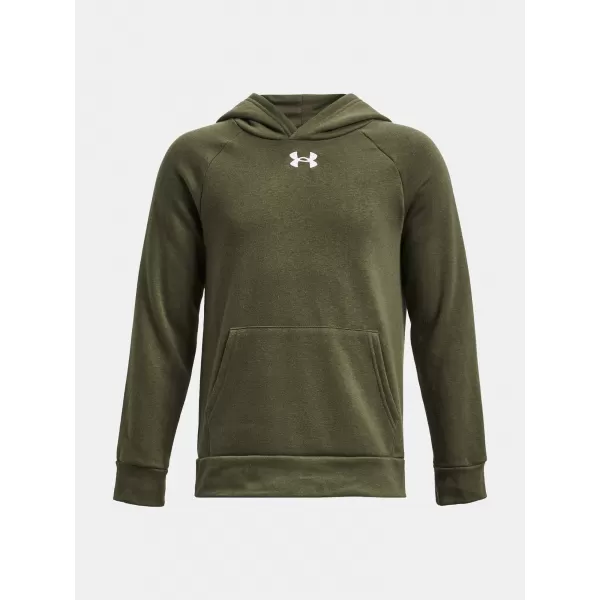  Hanorac pentru băiat UNDER ARMOUR RIVAL FLEECE HOODIE 1379792-390 VERDE 
