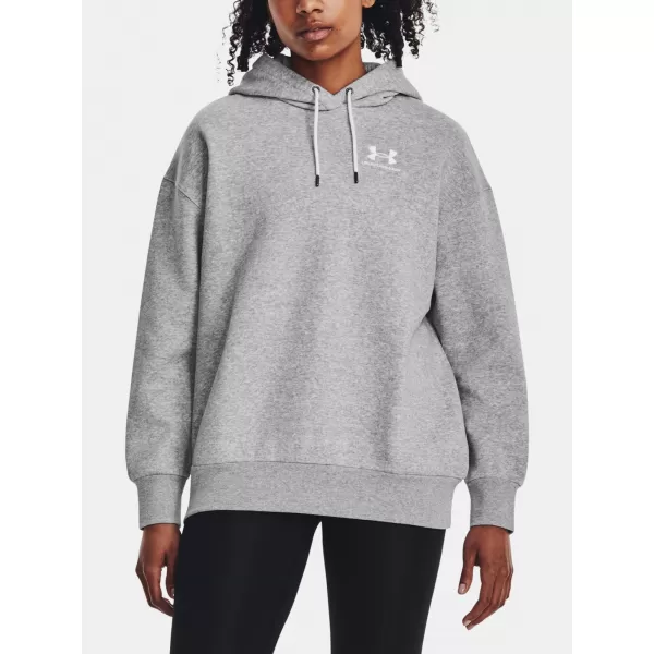  Hanorac de dama UNDER ARMOUR ESSENTIAL FLC OS HOODIE 1379495-012 GRI 