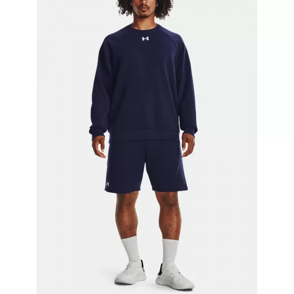  Hanorac pentru bărbați UNDER ARMOUR RIVAL FLEECE CREW 1379755-410 ALBASTRU 