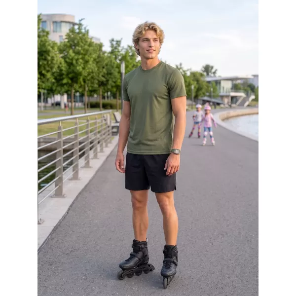  Cămașa funcțională a bărbaților ALTISPORT NoPrint NP/ALM421 KAKI 