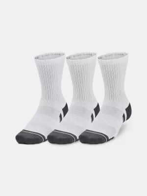 Șosete UNDER ARMOUR PERFORMANCE COTTON 3P MID 1379530-100 ALB