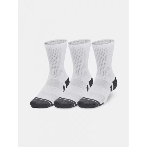  Șosete UNDER ARMOUR PERFORMANCE COTTON 3P MID 1379530-100 ALB 