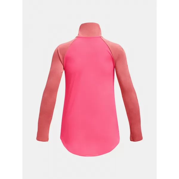  Tricou fetita UNDER ARMOUR TECH GRAPHIC 1/2 ZIP 1377586-683 ROZ 