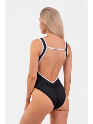 Costum de baie complet negru stil francez 460 BLACK Nebbia