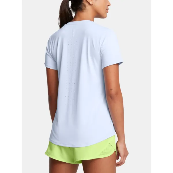  Tricou pentru femei UNDER ARMOUR LAUNCH ELITE SHORTSLEEVE 1383364-464 ALBASTRU 