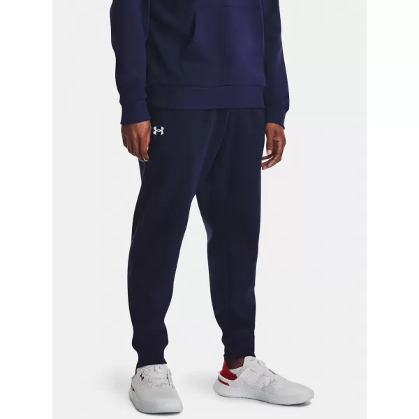  Pantaloni de trening pentru bărbați UNDER ARMOUR RIVAL FLEECE JOGGERS 1379774-410 ALBASTRU 