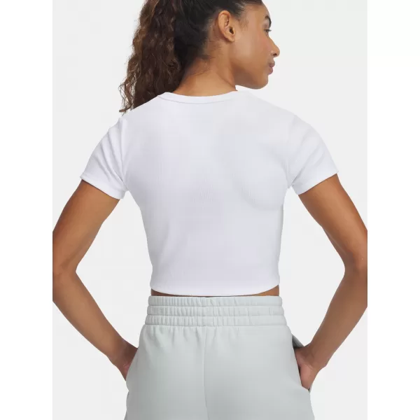  Tricou pentru femei UNDER ARMOUR RIVAL RIB BABY TEE 6000264-100 ALB 