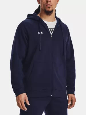 Hanorac pentru bărbați UNDER ARMOUR RIVAL FLEECE FZ HOODIE 1379767-410 ALBASTRU