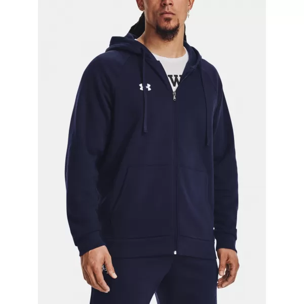 Hanorac pentru bărbați UNDER ARMOUR RIVAL FLEECE FZ HOODIE 1379767-410 ALBASTRU 