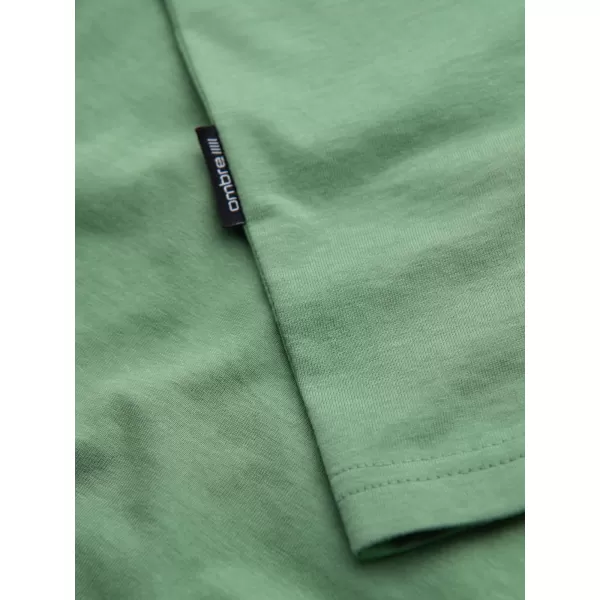  Cămaşă OMBRE OM-TSBS-0237 VERDE 