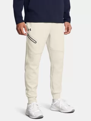 Pantaloni de trening pentru bărbați UNDER ARMOUR UNSTOPPABLE FLC JGR EU 1389353-110 ALB