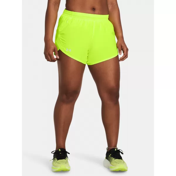  Pantaloni scurți de damă UNDER ARMOUR FLY BY 3 SHORTS 1382438-731 VERDE 