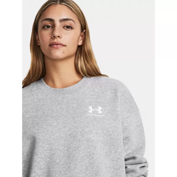  Hanorac de dama UNDER ARMOUR ESSENTIAL FLC OS CREW 1379475-012 GRI 