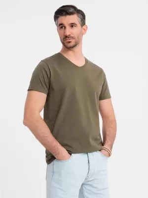 Cămaşă OMBRE OM-TSBS-0237 MĂSLIN ÎNTUNECAT