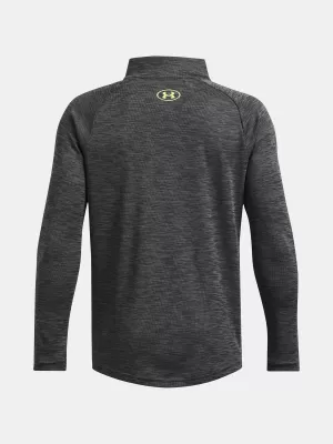 Tricou băieți UNDER ARMOUR TECH TEXTURED 1/2 ZIP 1382791-025 GRI