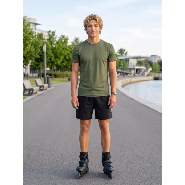  Cămașa funcțională a bărbaților ALTISPORT NoPrint NP/ALM421 KAKI 