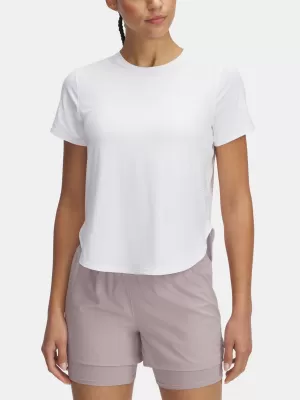 Tricou pentru femei UNDER ARMOUR LAUNCH ELITE SHORTSLEEVE 1389564-100 ALB