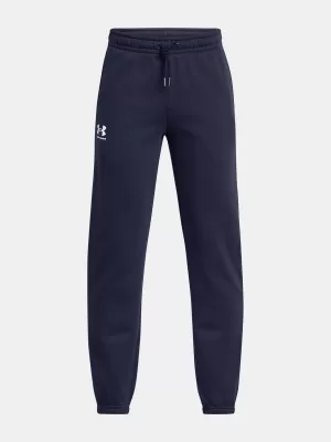 Pantaloni de trening pentru băieți UNDER ARMOUR B ICON FLC JOGGER TAPING 1390294-410 ALBASTRU