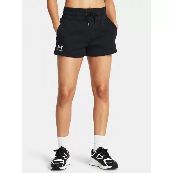  Pantaloni scurți de damă UNDER ARMOUR ICON FLEECE BOXER SHORTS 1382725-001 NEGRU 