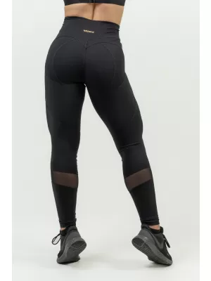 Leggings modelați pentru femei INTENSE Heart-Shaped 843 BLACK/GOLD Nebbia