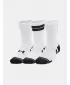 Șosete UNDER ARMOUR PERF TECH NOV CREW (3 PÁRY) 1379515-101 ALB