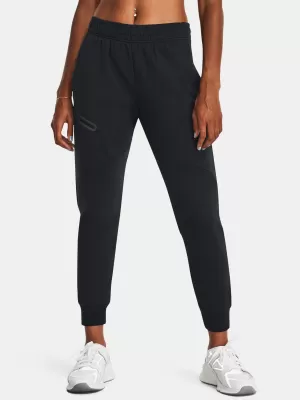 Pantaloni de trening pentru femei UNDER ARMOUR UNSTOPPABLE FLC JOGGER 1379846-001 NEGRU